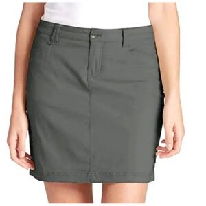 Eddie Bauer Travex Skort Women's Gray Outdoor Hiking Travel Active Skirt